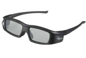 These Optoma's 3D glasses are typical in weight, or for that matter style. They run on replaceable batteries.