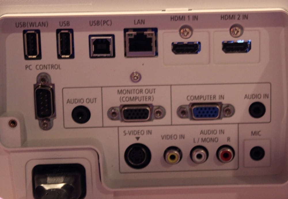 NEC NP-UM330W Connector Panel