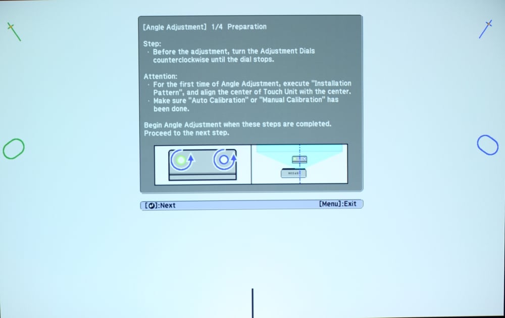 Epson 595Wi-Touch Calibrate Menu-1