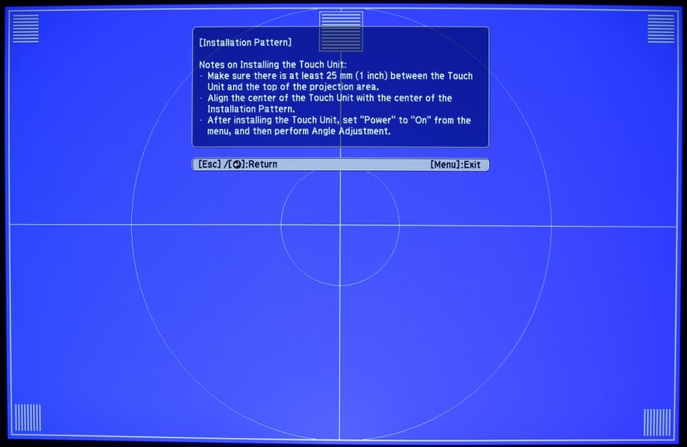 Epson 595Wi-Touch Calibrate step-0