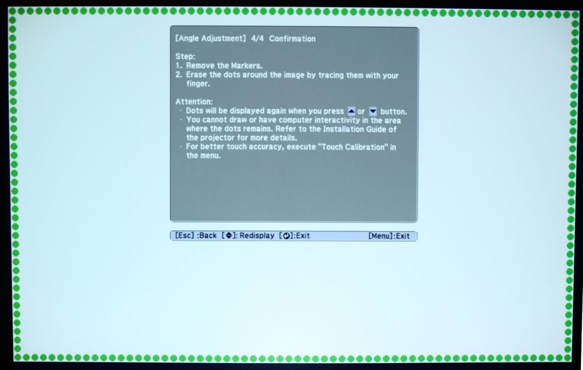 Epson 595Wi-Touch Calibrate step-4