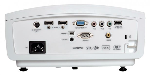 Optoma HD50 inputs