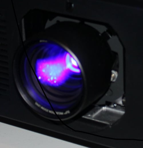 PT-RZ670BU Lens - shown without trim ring attached