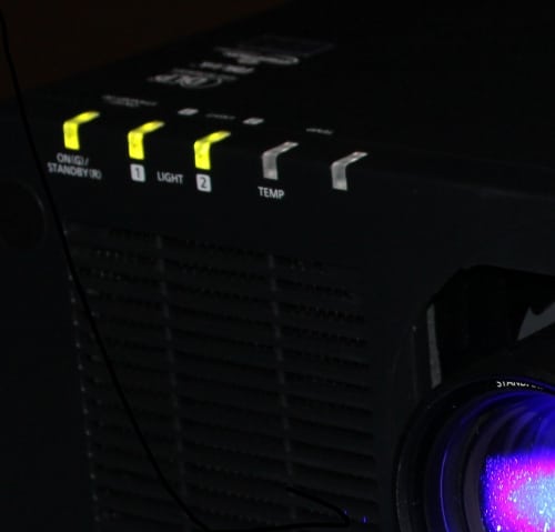 PT-RZ670B front indicator LEDs