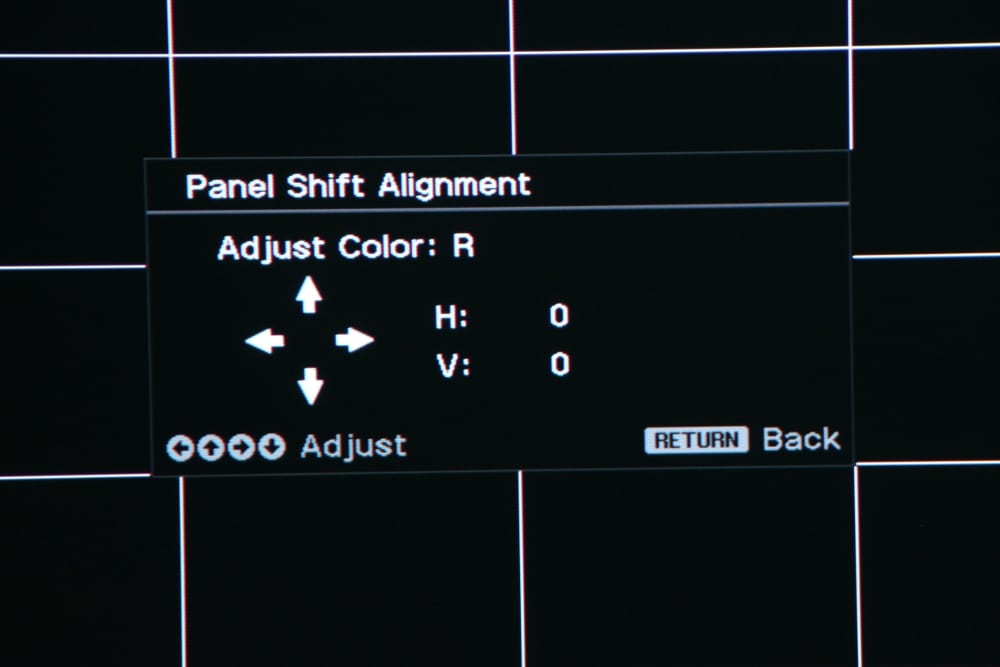 Sony VPL-CH375 Menu-Panel Shift Adj