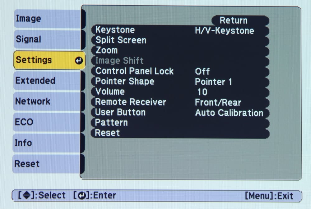 Epson 1430Wi - Settings Menu-1