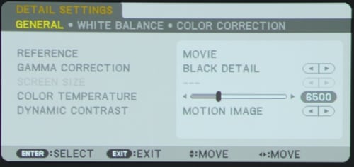 NEC 521U Menu-Adjust detailed pic1