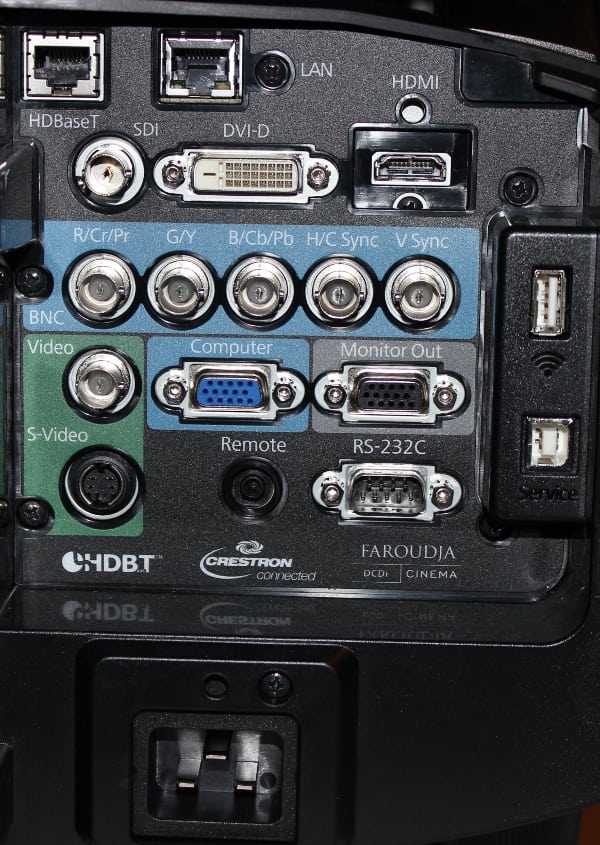Epson Z10005UNL - connector panel