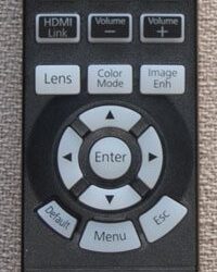 Epson's full featured remote control - backlit, HDMI-link, Lens Memory buttons...