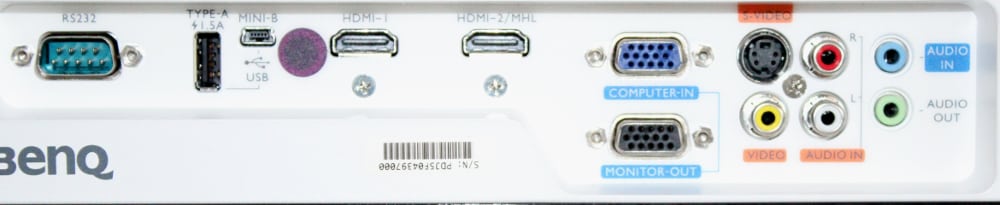 Benq MX631ST-Connector Panel