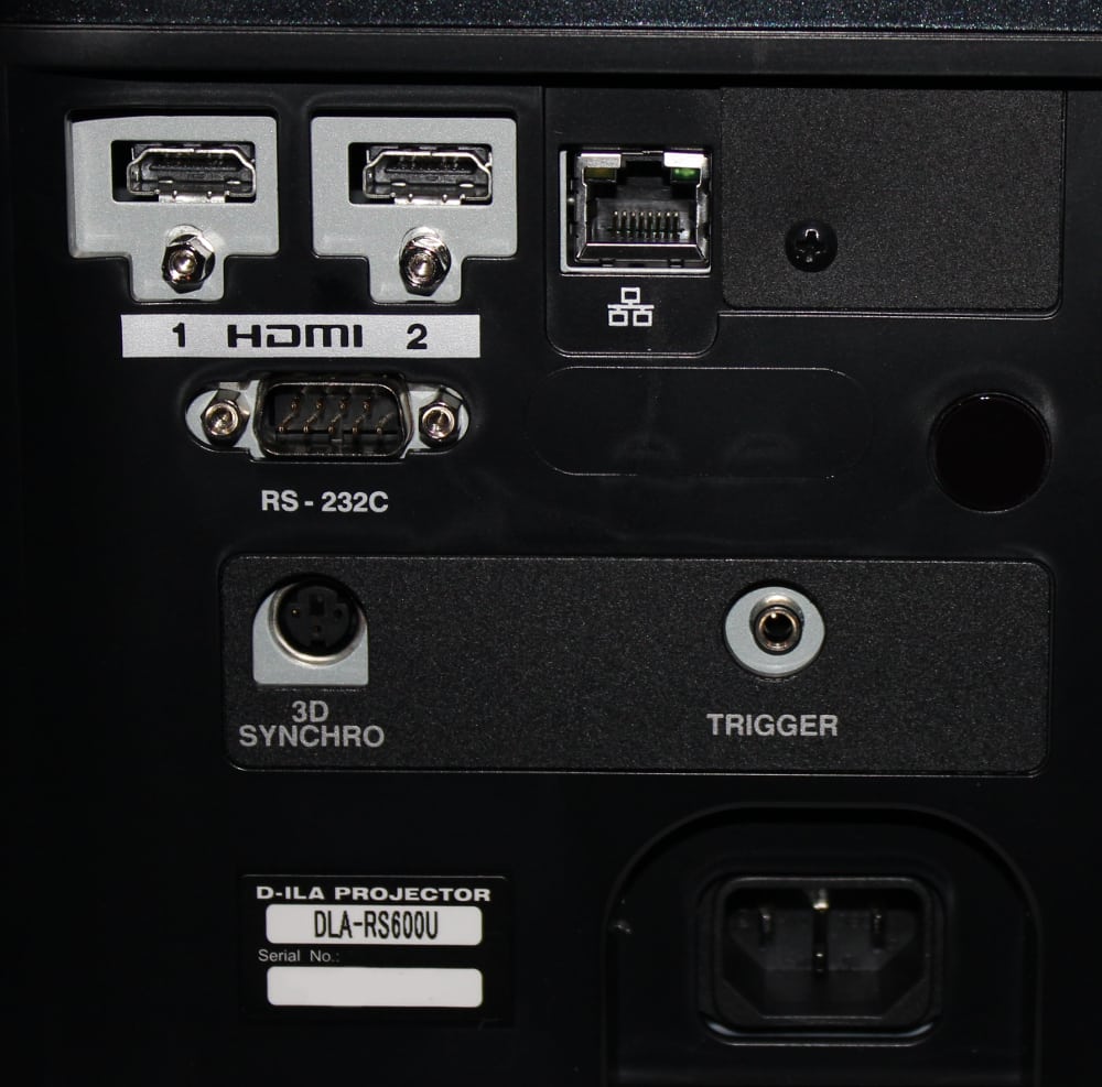 JVC RS600-Connector Panel