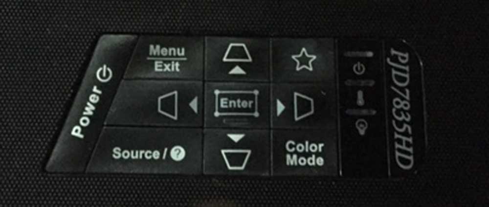 PJD-7835_control_panel