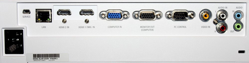 nec-np-v332w-connector-pane