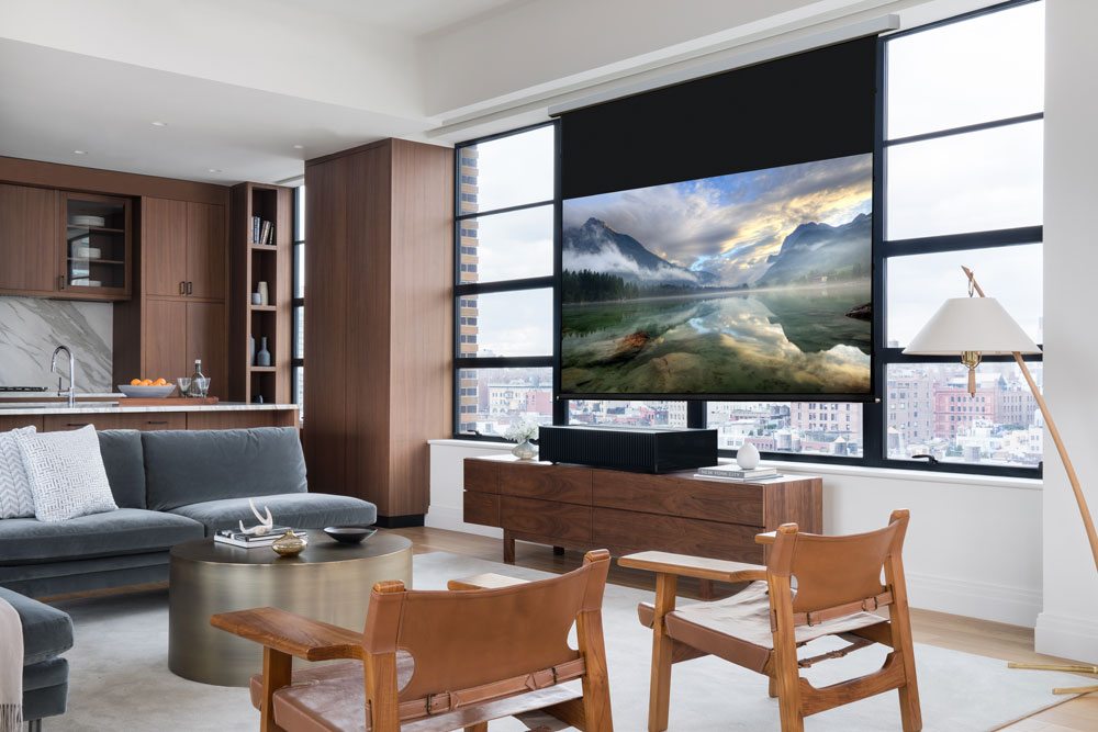 projector or tv living room