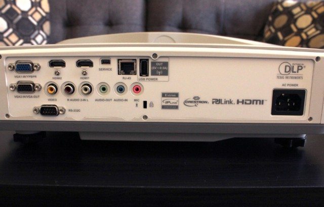 Optoma ZW300UST Inputs and Connectors