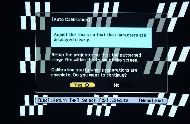 Epson Brightlink 696Ui Interactive Test Pattern
