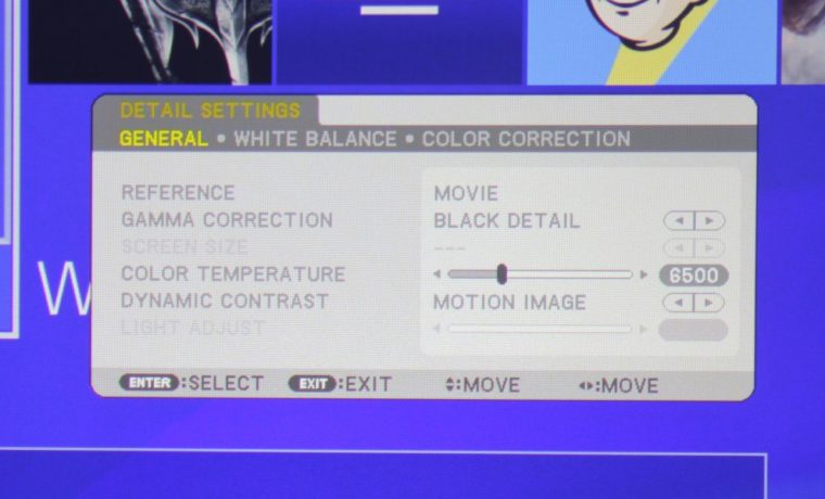 NEC NP-PA653UL Adjust Menu - Picture Detail Settings