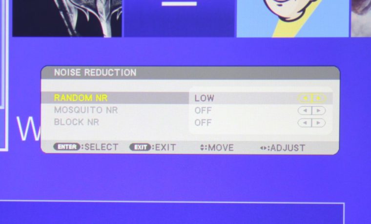 NEC NP-PA653UL Adjust Menu - Video Noise Reduction