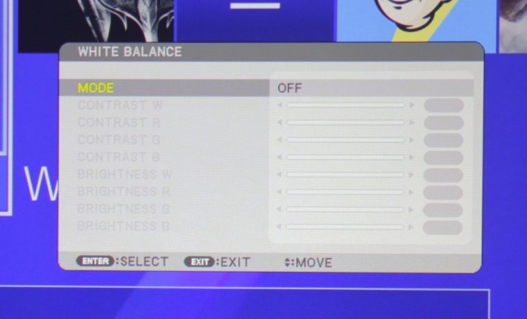NEC NP-PA653UL Display Menu - Multi Screen White Balance