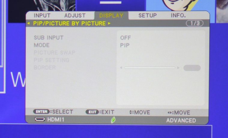 NEC NP-PA653UL Display Menu - PIP Picture By Picture