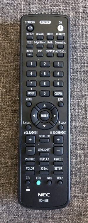 NEC NP-PA653UL Remote Control