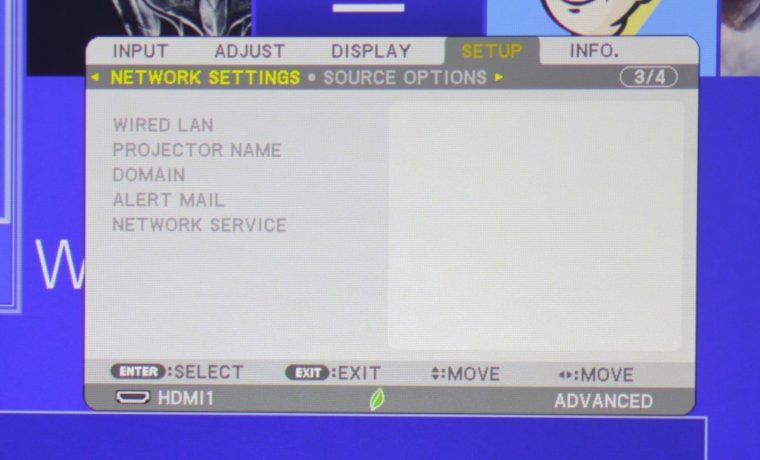 NEC NP-PA653UL Setup Menu - Network Settings