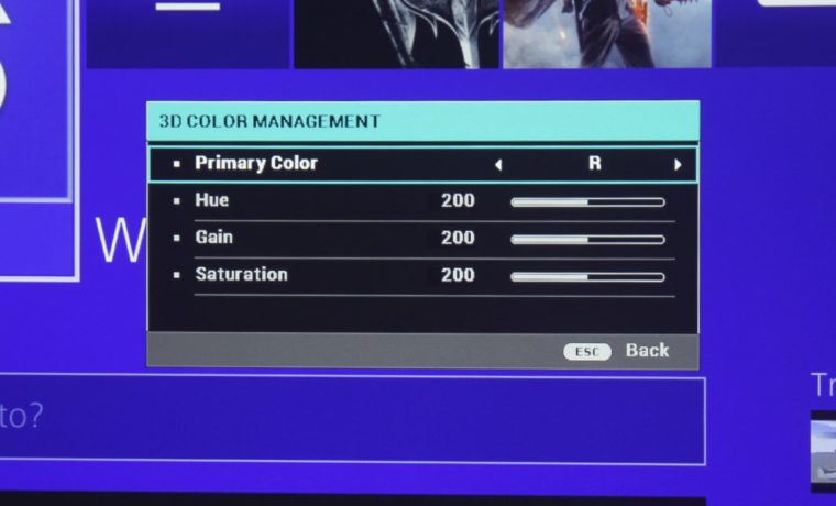 Casio XJ-L8300HN Picture Menu 3D Color Management