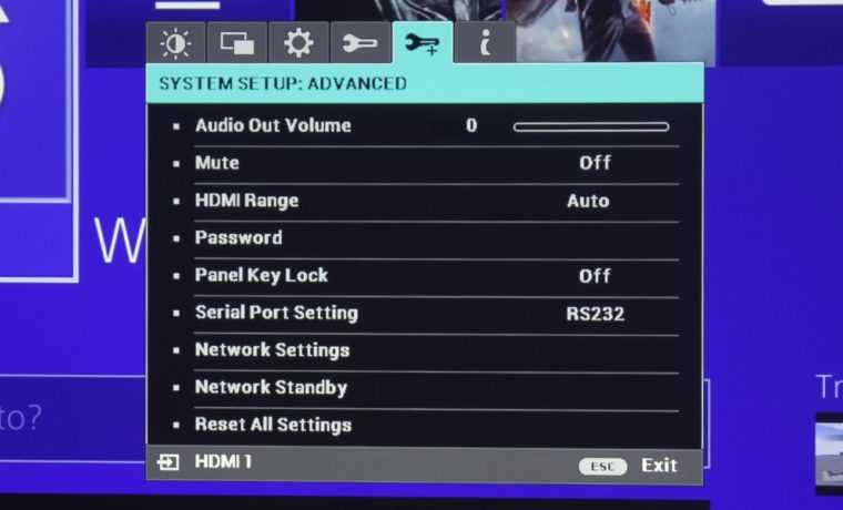 Casio XJ-L8300HN System Setup Advanced Menu