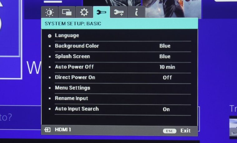 Casio XJ-L8300HN System Setup BasIC Menu