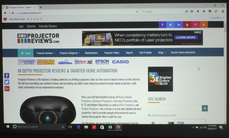 Casio XJ-L8300HN Website Projector Reviews