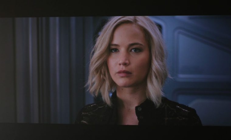 Elite Screens CineGrey 3D Screen 4K Passengers Jennifer Lawrence