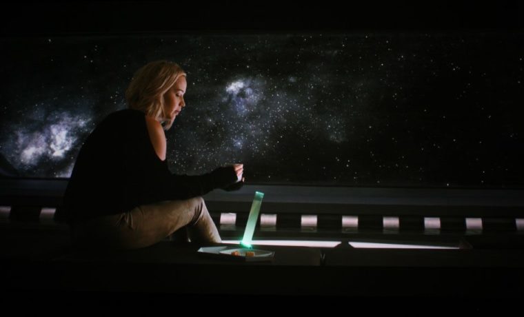 Elite Screens CineGrey 3D 4K Passengers Jennifer Lawrence
