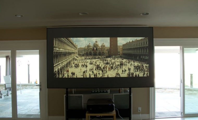 LS100 projector - bright room photo