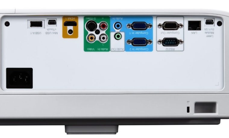 ViewSonic PS750W Projector Inputs and Connectors Panel