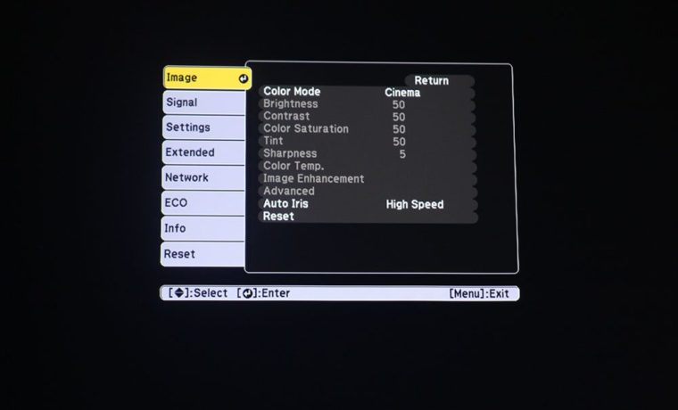 Epson_PowerLite_108_Menu_Image