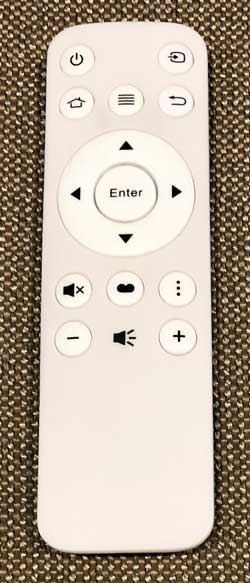 The UHD51A remote lacks a backlight, but at least is white - to spot in dark rooms.  Good remote.