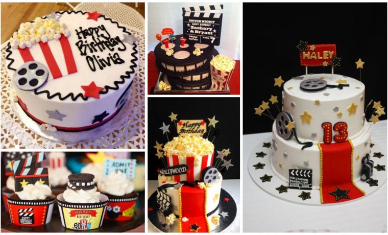 Movie Night Themed Birthday Cakes