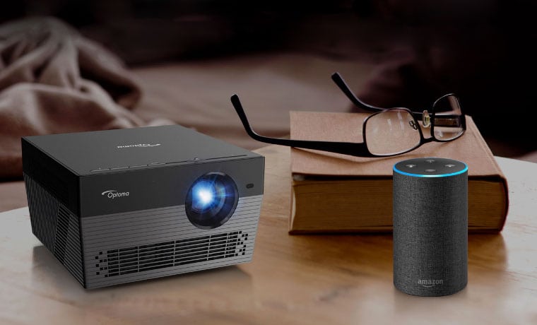 The Optoma UHL55 Smart 4K Home Theater Projector with Amazon Alexa