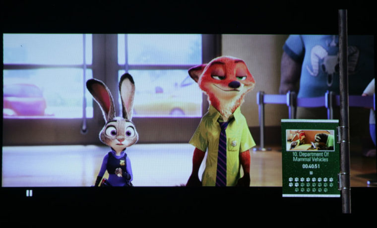 ViewSonic M1 Projected Image Zootopia