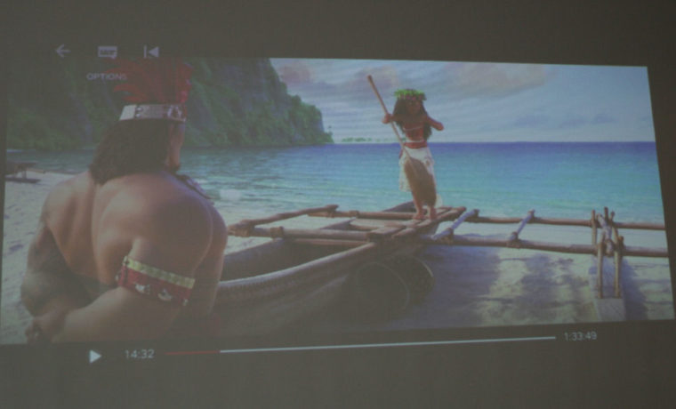 A scene from Moana in ambient light.