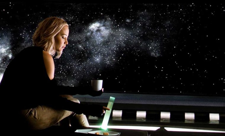 A scene from Passengers, projected by the BenQ HT5550.