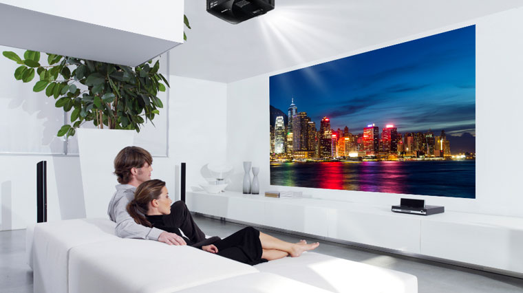 The Optoma HD243X provides plenty of light output to stand up to ambient light in the room.