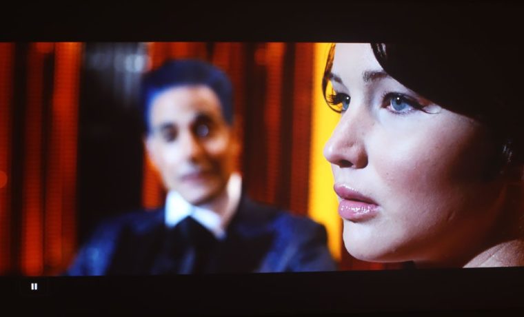 A scene from The Hunger Games, projected by the Epson Home Cinema 2150.