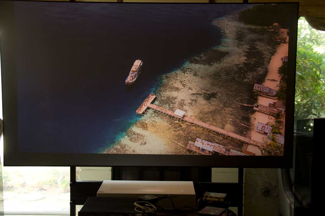 South Pacific image of boat and beach