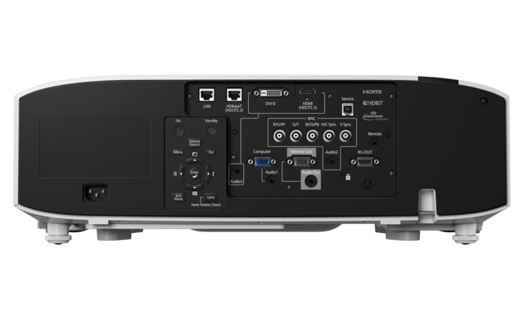 The back panel provides myriad connections and onboard controls. The only other connection is the USB Type A port on the side of the projector.