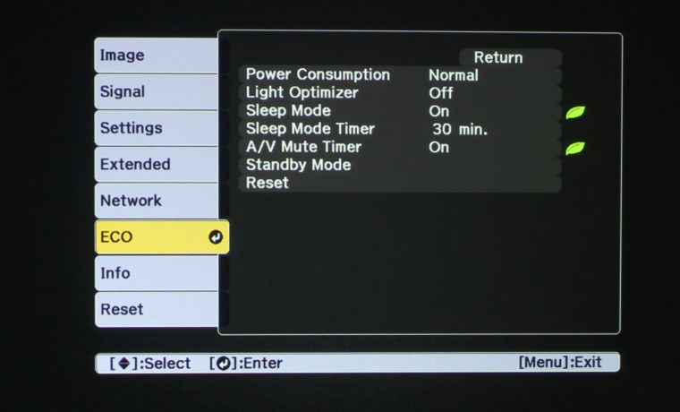 Epson-PowerLite-U50-Menu-6_ECO-Menu