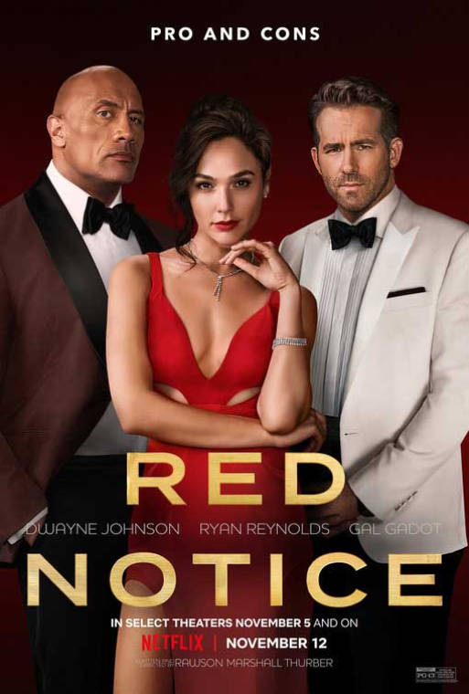 Red Notice Streaming Movie Poster - Projector Reviews