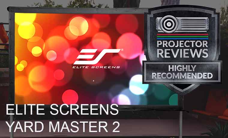 Projector reviews higly recommends the Elite Screens Yard Master 2