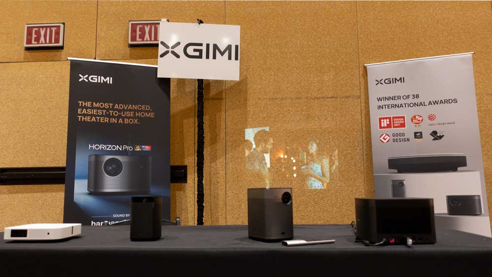 XGIMI projectors displayed at the Pepcom Digital Experience
