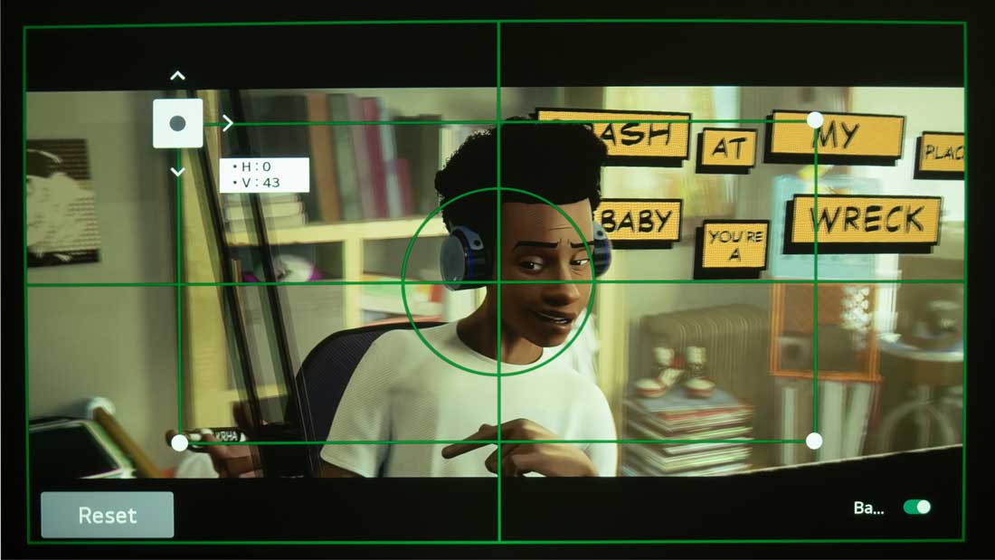 LG CineBeam HU715Q` screen warping grid